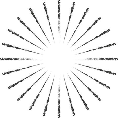 Hand-painted faint monochrome concentrated line frameのイラスト素材