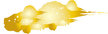 Simple golden clouds, waves, abstract paintings that look like they were drawn with a paintbrushのイラスト素材