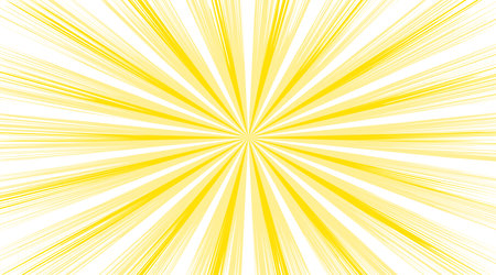 Background illustration of a yellow image that spreads radiallyのイラスト素材