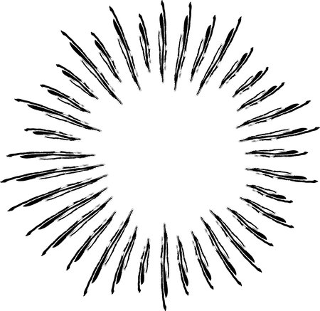 Faint hand-drawn concentrated linesのイラスト素材