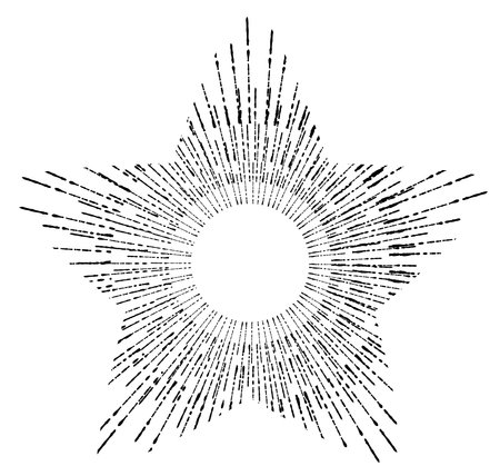 Illustration of concentrated lines in the shape of a starのイラスト素材