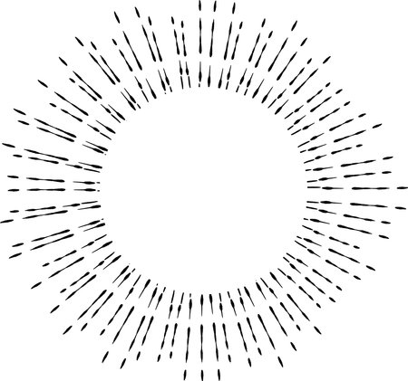 Faint hand-drawn concentrated linesのイラスト素材