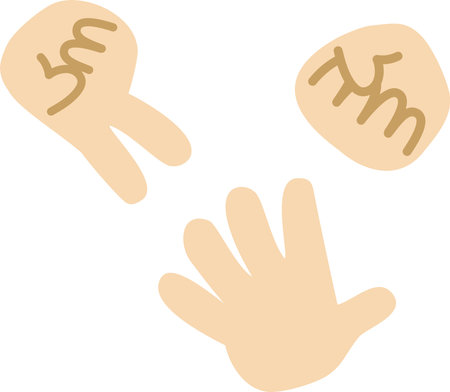 Many hands playing rock, paper, scissorsのイラスト素材