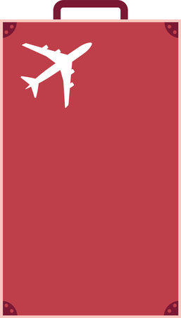 Travel bag and plane taking offのイラスト素材