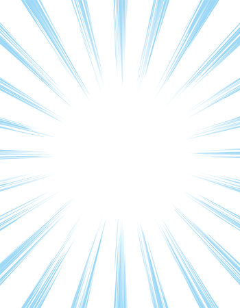 Vertical blue concentrated line background frame illustrationのイラスト素材