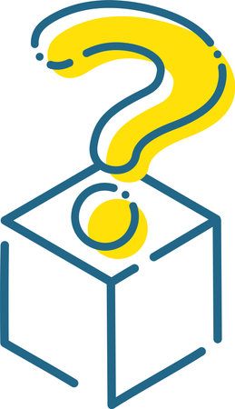 question mark popping out of a boxのイラスト素材