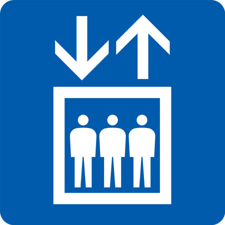 Illustration of a simple elevator icon or pictogramのイラスト素材