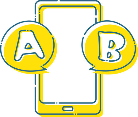 Blue dashed smartphone and two optionsのイラスト素材