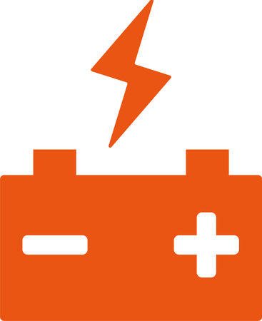 Symbol of energy and power - simple battery iconのイラスト素材