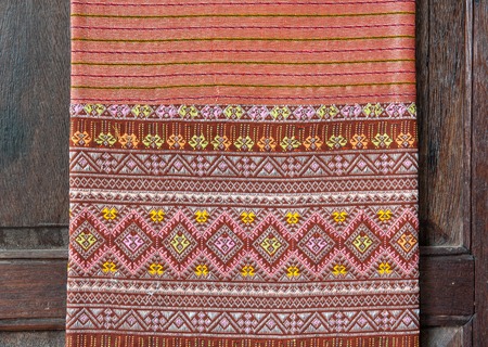 pattern of thai hand made fabricの写真素材
