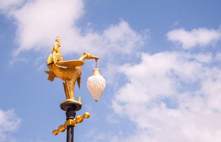 Swan ornamental lampsの写真素材