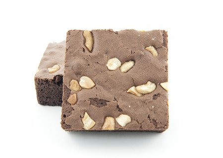 brownies on white backgroundの写真素材