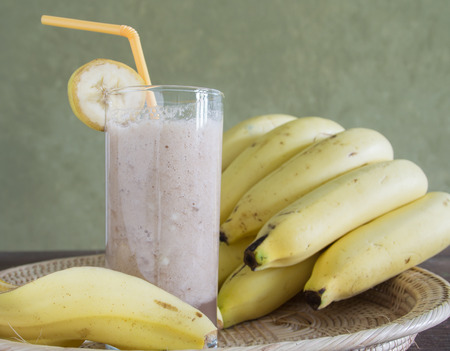Banana smoothies healthy.の写真素材