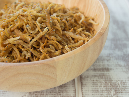 Fried small fish /anchovy /foodの写真素材