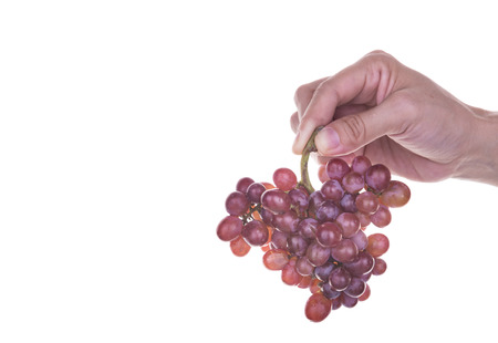 Seedless grapes taste sweet isolated on a white background.の写真素材