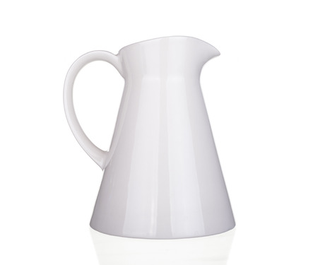 Ceramic jug isolated on white background.の写真素材