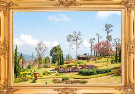 Khun Wang Park is a popular tourist destinations in Thailand.の写真素材