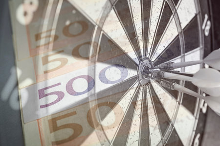 Darts hit the target all the media about the success of the team.