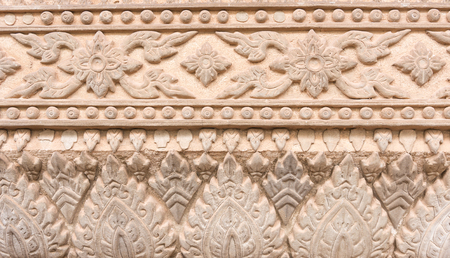 Terracotta motifs used to decorate the walls.の写真素材