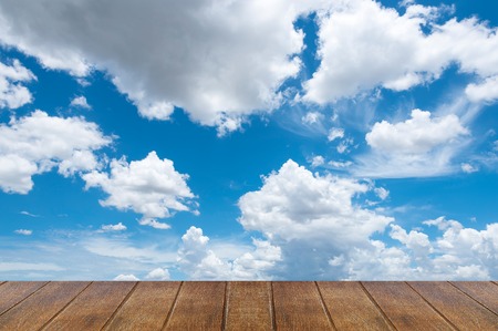 Abstract background of blue sky with white clouds and rain clouds.の写真素材