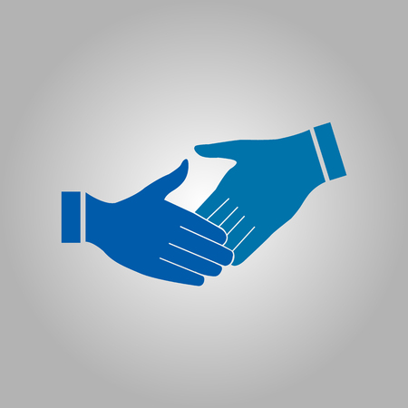 Vector illustration; icon handshake. background for business and finance. Can use element for poster public relations and advertising.のイラスト素材