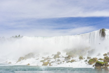 Niagara Falls located on the border between Canada and the United States.の写真素材
