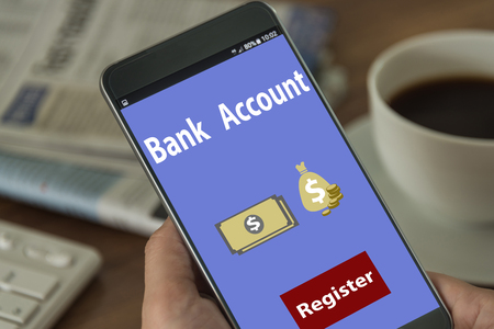 deposit / savings bank to open a bank account online financial concepts.の写真素材