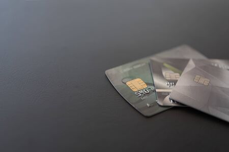 Credit card on deskの写真素材
