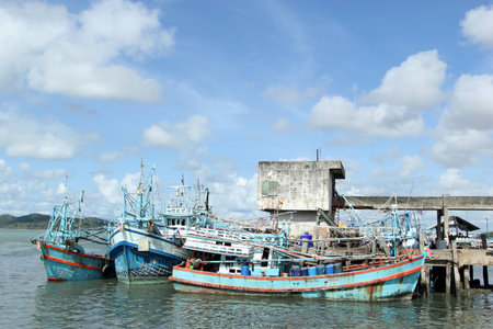 fishing boatsの写真素材