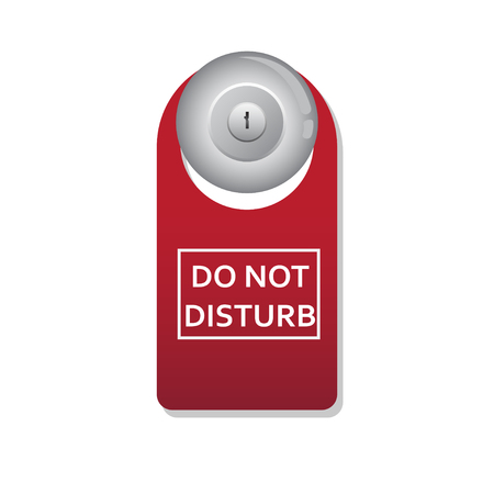 Do not disturb label, vector Illustrationのイラスト素材