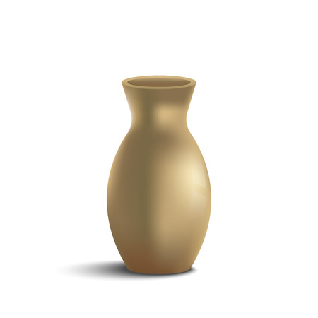 Golden Jar Gradient Mesh, Vector Illustrationのイラスト素材
