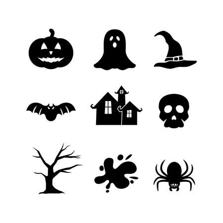 Halloween icon set, vector illustration, EPS10のイラスト素材