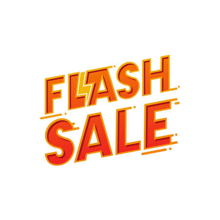 Flash sale banner on white background, vector illustrationのイラスト素材