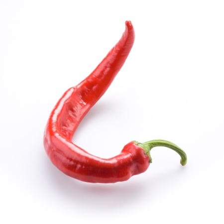 red pepper isolated on whiteの写真素材