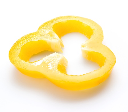 Yellow paprica sliceの写真素材