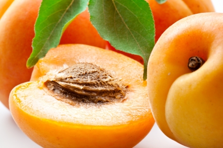 Half of Apricot. Macroの写真素材