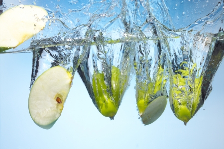 Apple splashの写真素材