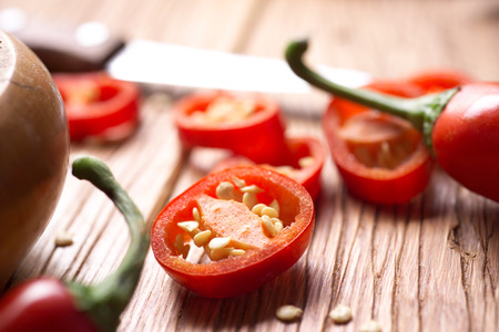 Red hot chili pepperの写真素材