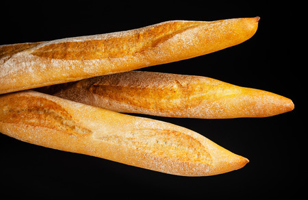 Baguette Fresh bread isolatedの写真素材