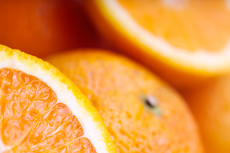 Oranges closeup  Macro  Soft focusの写真素材