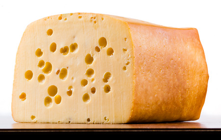 Radamer cheese isolated on whiteの写真素材