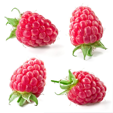Raspberry isolated on white background. Collection.の写真素材