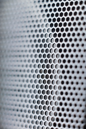 Grid of Acoustic column. Musical speaker. Macro.の写真素材