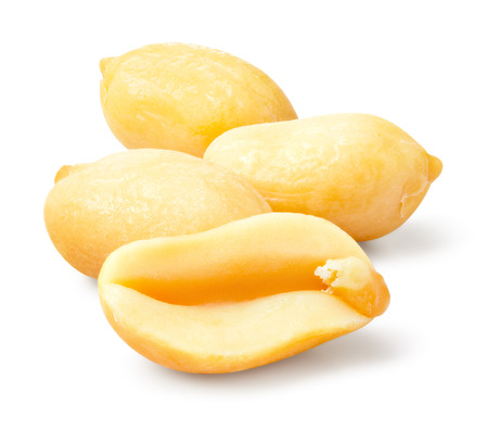 Peanuts isolated on whiteの写真素材