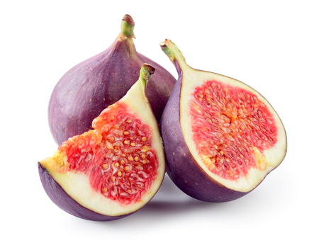 Fresh figs isolated on white background. With clipping path.の写真素材