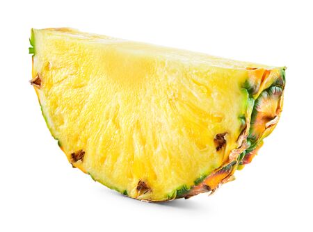 Pineapple slice on white background.の写真素材