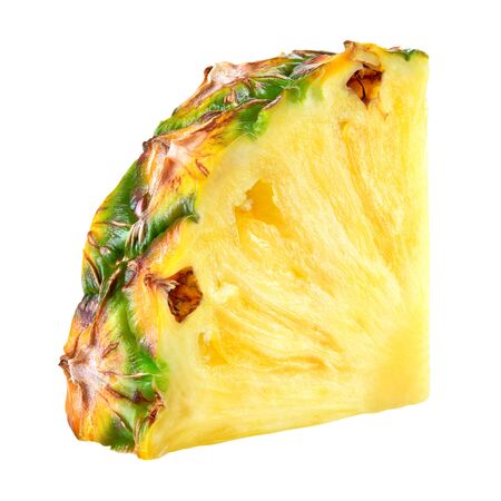 Pineapple slice. Pineapple isolated. With clipping path.の写真素材