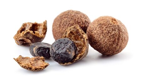 Allspice pepper isolated. Peppercorns. Full depth of field.の写真素材