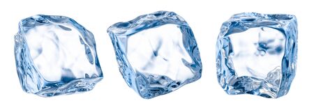 Ice cube isolated o whiteの写真素材