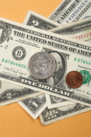 A lot of cash US Dollarsの写真素材